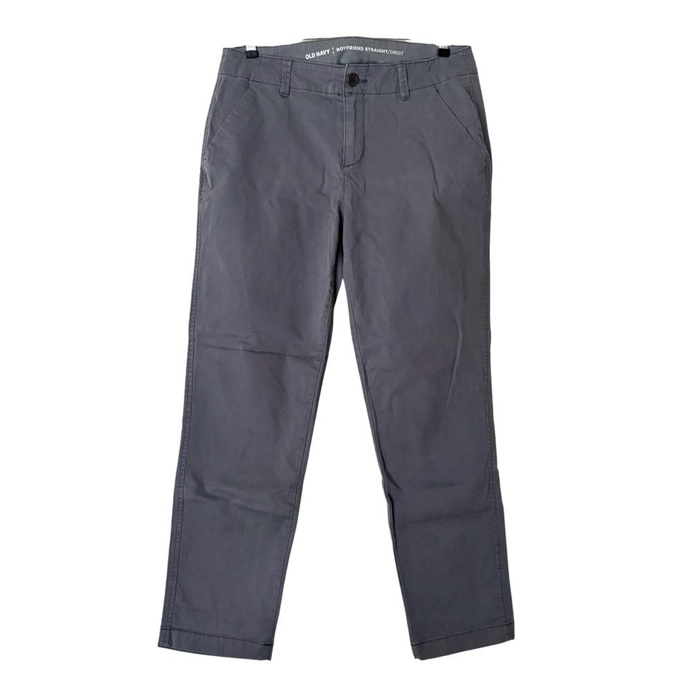 Old Navy Boyfriend Straight / Droit Pants in dark gray color